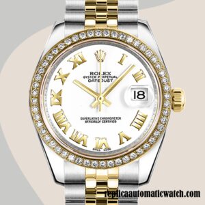 replica automatic Rolex Datejust 178383-63163 Unisex Rolex Calibre 2836/2813 White Dial 12mm
