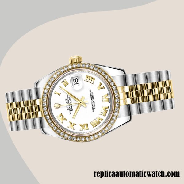 replica automatic Rolex Datejust 178383-63163 Unisex Rolex Calibre 2836/2813 White Dial 12mm - Image 3