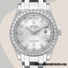 replica automatic Rolex Pearlmaster Unisex 18946 Rolex Calibre 2836/2813 Automatic Silver Dial