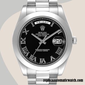 replica automatic Rolex Day-Date Men's 218206 Rolex Calibre 2836/2813 Automatic Black Dial