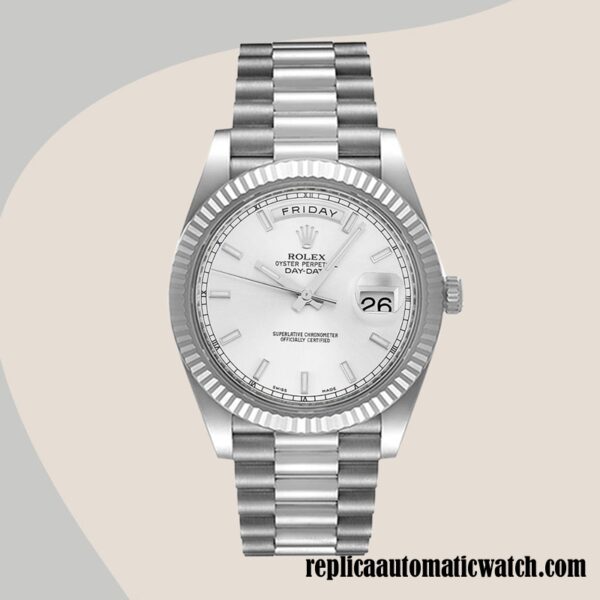 replica automatic Rolex Day-Date Men's Rolex Calibre 2836/2813 218239 Hands and Markers 15mm - Image 2