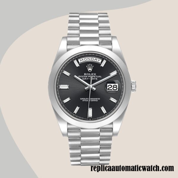 replica automatic Rolex Day-Date 228206 Rolex Calibre 2836/2813 Men's Automatic Silver-tone - Image 2