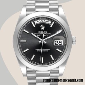 replica automatic Rolex Day-Date Men's m228206-0031 Rolex Calibre 2836/2813 Silver-tone