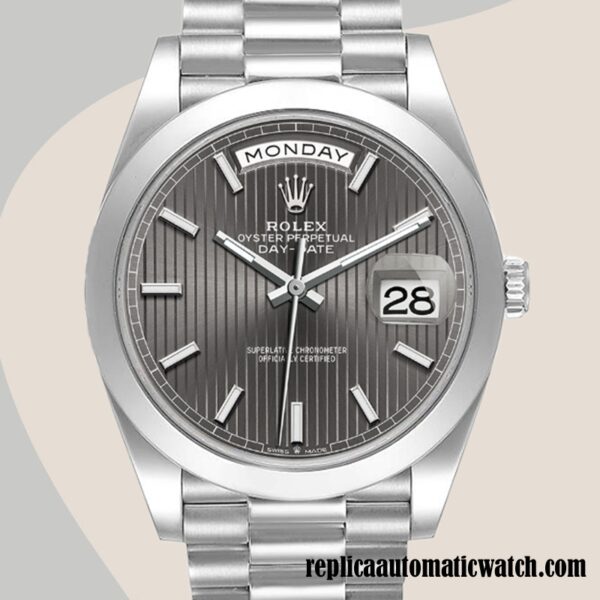 replica automatic Rolex Day-Date m228206-0011 Men's Rolex Calibre 2836/2813 Silver-tone