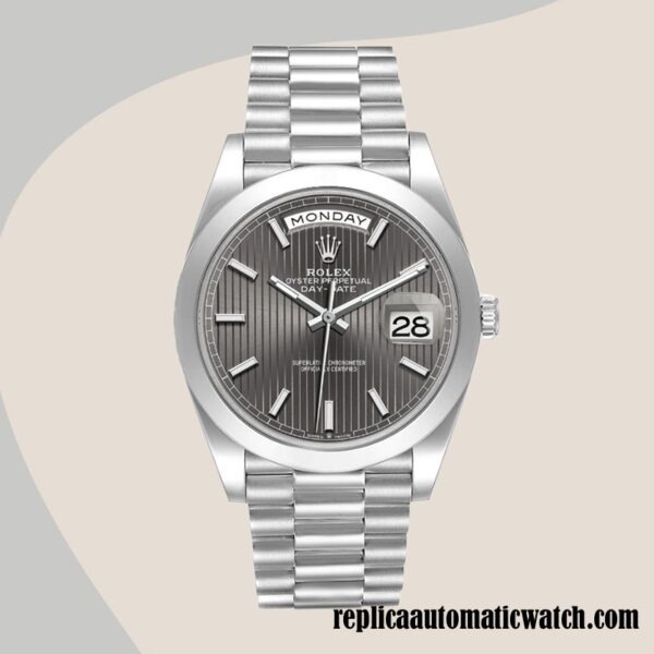 replica automatic Rolex Day-Date m228206-0011 Men's Rolex Calibre 2836/2813 Silver-tone - Image 2