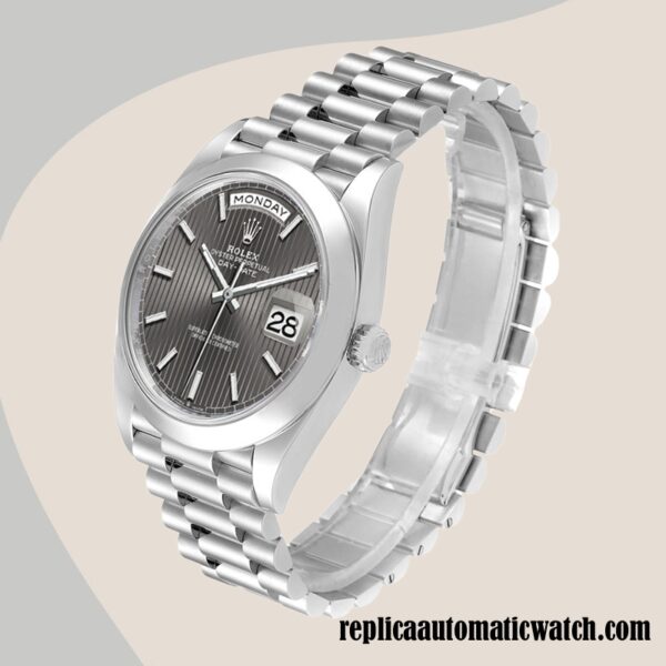 replica automatic Rolex Day-Date m228206-0011 Men's Rolex Calibre 2836/2813 Silver-tone - Image 3