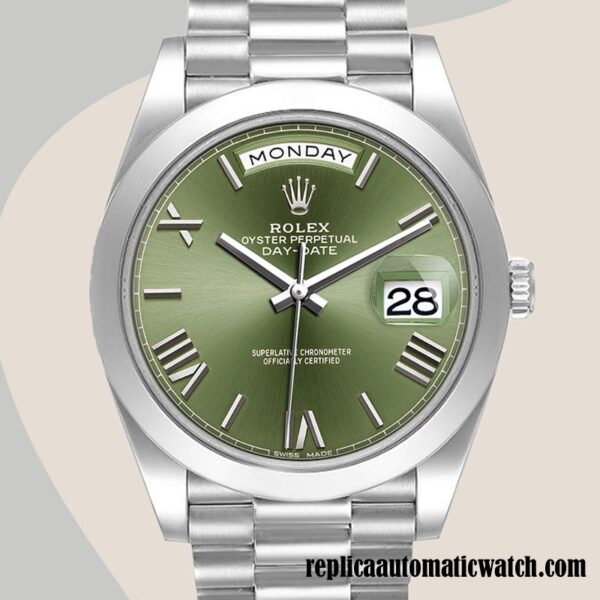 replica automatic Rolex Day-Date Rolex Calibre 2836/2813 m228206-0027 Men's  Silver-tone