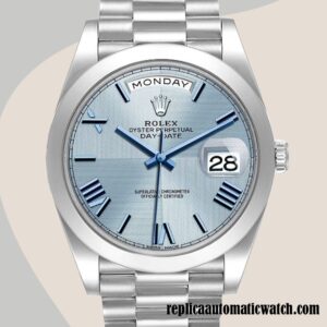 replica automatic Rolex Day-Date Men's Rolex Calibre 2836/2813 m228206-0001 Silver-tone