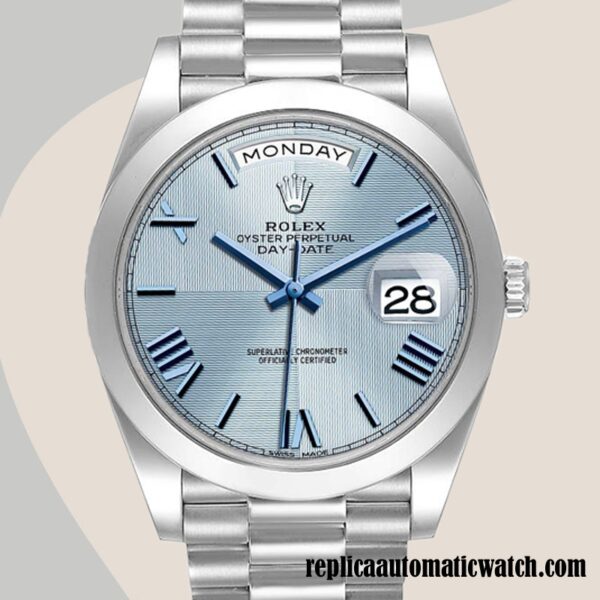 replica automatic Rolex Day-Date Men's Rolex Calibre 2836/2813 m228206-0001 Silver-tone