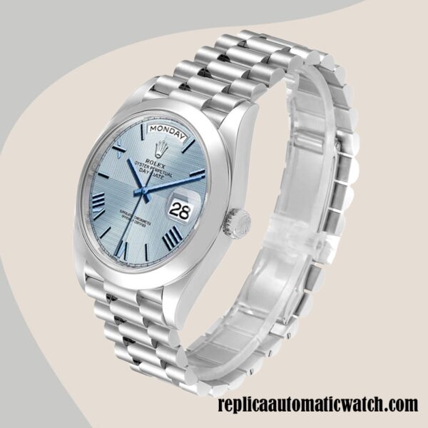 replica automatic Rolex Day-Date Men's Rolex Calibre 2836/2813 m228206-0001 Silver-tone - Image 3