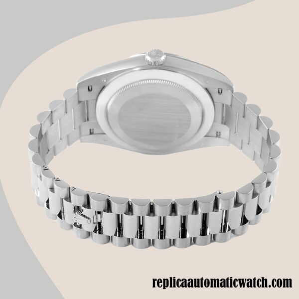 replica automatic Rolex Day-Date Men's Rolex Calibre 2836/2813 m228206-0034 Silver-tone Hands and Markers - Image 4