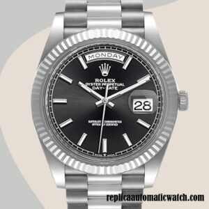 replica automatic Rolex Day-Date Men's Rolex Calibre 2836/2813 m228236-0003 Black Dial