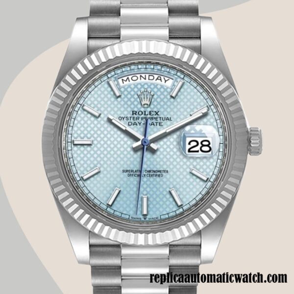 replica automatic Rolex Day-Date Men's m228236-0005 Rolex Calibre 2836/2813 Blue Dial 15mm