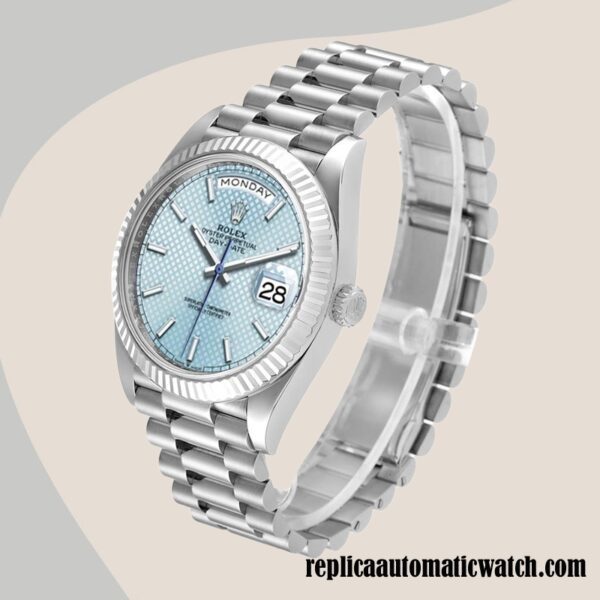 replica automatic Rolex Day-Date Men's m228236-0005 Rolex Calibre 2836/2813 Blue Dial 15mm - Image 3