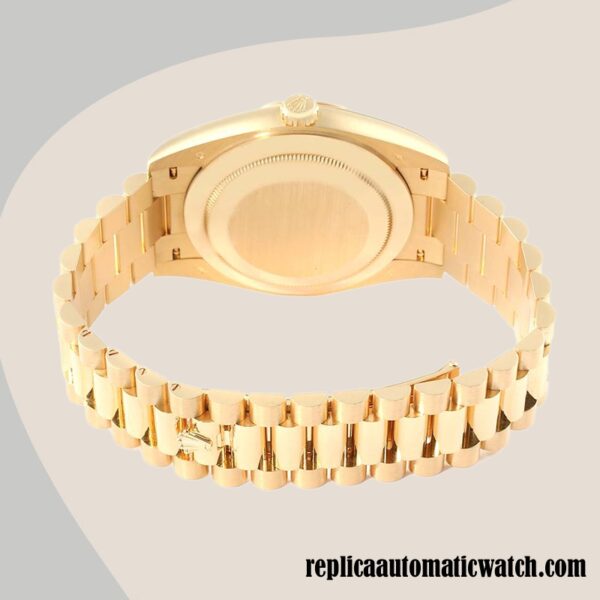 replica automatic Rolex Day-Date Rolex Calibre 2836/2813 Men's 228238 Silver Stripe Dial - Image 4