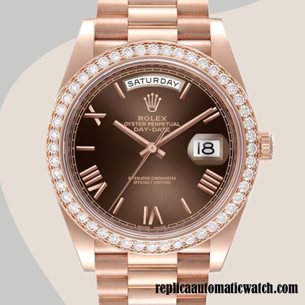 replica automatic Rolex Day-Date Rolex Calibre 2836/2813 Men's m228345rbr-0009 15mm