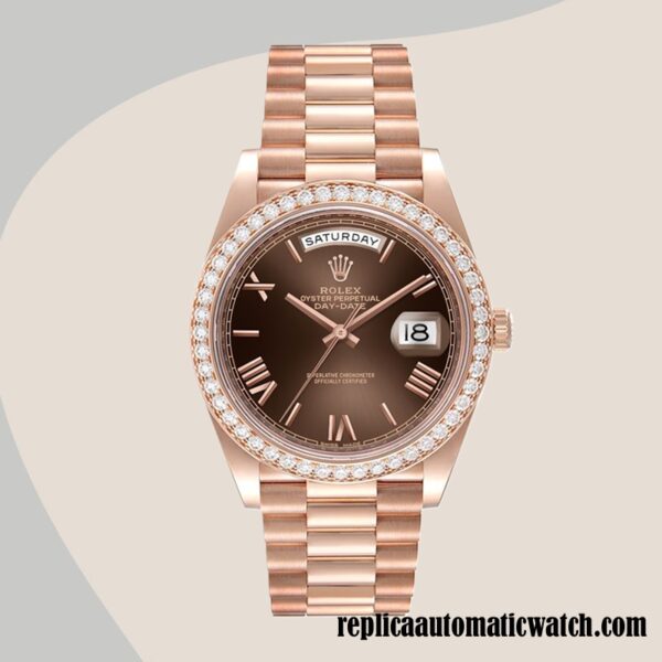 replica automatic Rolex Day-Date Rolex Calibre 2836/2813 Men's m228345rbr-0009 15mm - Image 2