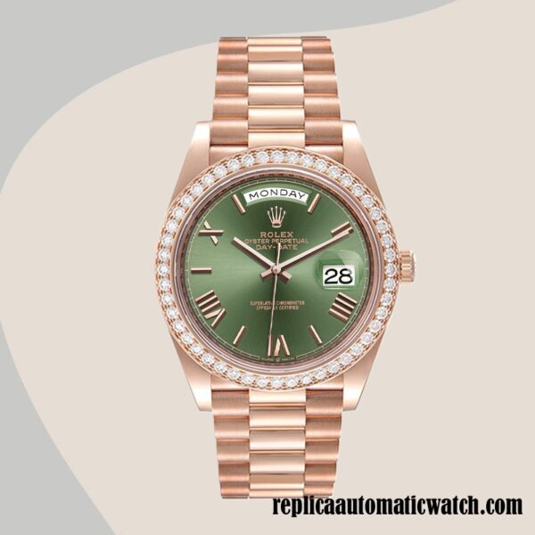 replica automatic Rolex Day-Date Rolex Calibre 2836/2813 Men's m228345rbr-0011 - Image 2
