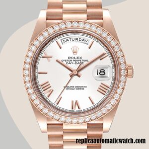 replica automatic Rolex Day-Date m228345rbr-0012 Rolex Calibre 2836/2813 Men's Rose Gold-tone