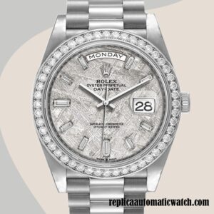 replica automatic Rolex Day-Date m228349rbr-0040 Men's Rolex Calibre 2836/2813 Meteorite Dial Automatic