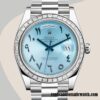 replica automatic Rolex Day-Date 228396 Rolex Calibre 2836 Men's Blue Dial
