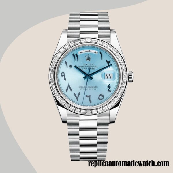 replica automatic Rolex Day-Date 228396 Rolex Calibre 2836 Men's Blue Dial - Image 2