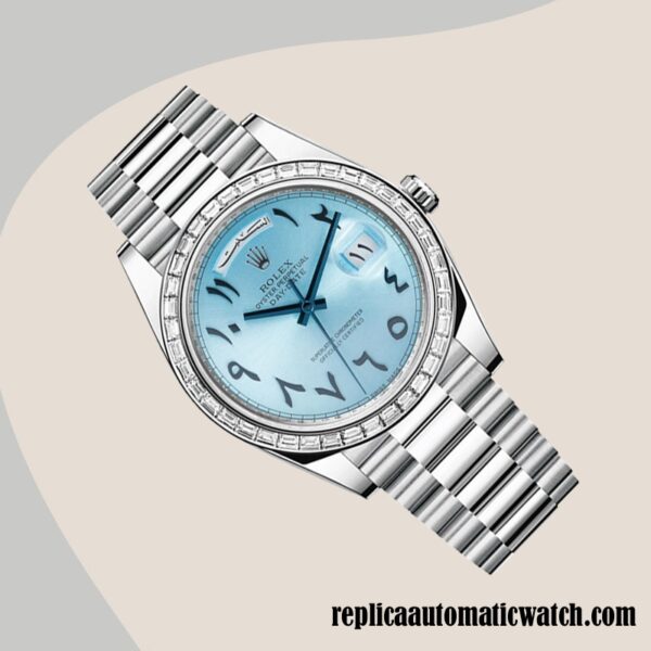 replica automatic Rolex Day-Date 228396 Rolex Calibre 2836 Men's Blue Dial - Image 3