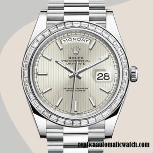replica automatic Rolex Day-Date Rolex Calibre 2836 Men's m228396tbr-0022 Silver-tone Hands and Markers