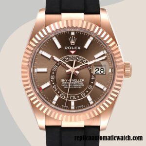 replica automatic Rolex Sky-Dweller m326235-0005 Men's Rolex Calibre 9015/Mingzhu Engine Hands and Markers Black-tone