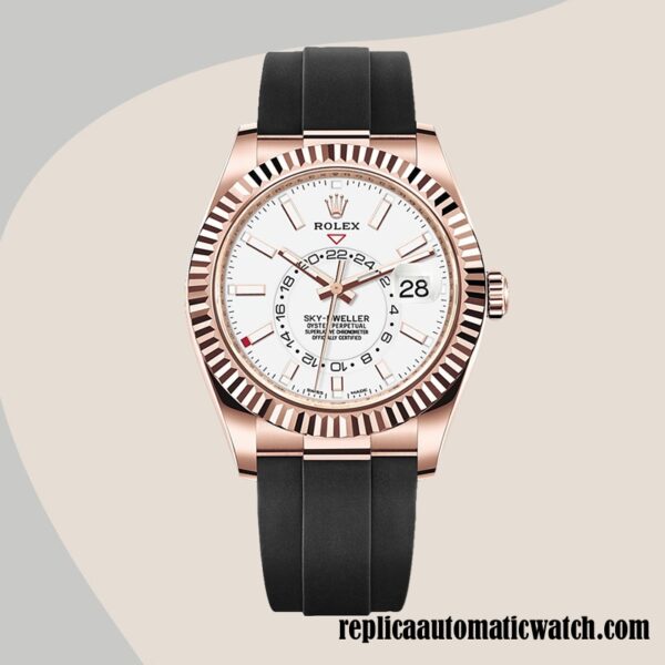 replica automatic Rolex Sky-Dweller Men's Rolex Calibre 9015/Mingzhu Engine m326235-0004 Black-tone Around 15mm - Image 2