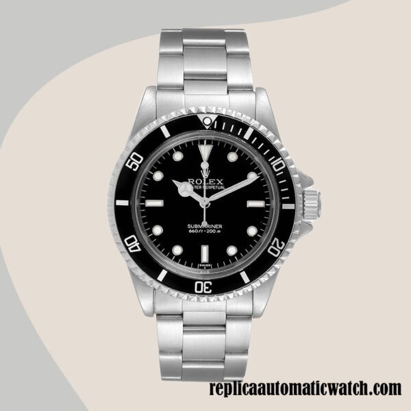 replica automatic Rolex Submariner 5513 Men's Rolex Calibre 2813 15mm Silver-tone - Image 2