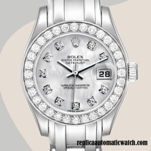 replica automatic Rolex Pearlmaster m80299-0061 Ladies Rolex Calibre 2813 Mother of Pearl Dial