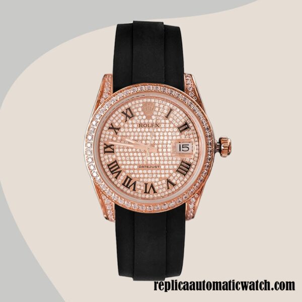 replica automatic Rolex Datejust Rolex Calibre 2813 116200 Men's Hands Black-tone - Image 2