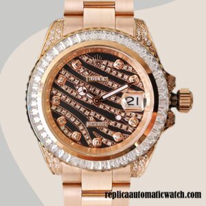 replica automatic Rolex Datejust 116285 Rolex Calibre 2813 Men's Diamond Wave Dial