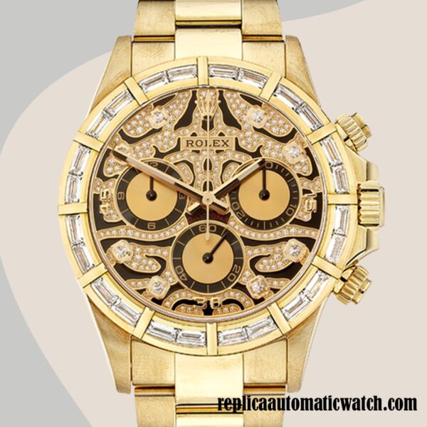 replica automatic Rolex Daytona Men's Mingzhu Engine 116568 Automatic Champagne Dial