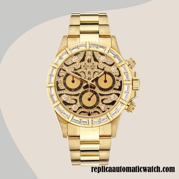 replica automatic Rolex Daytona Men's Mingzhu Engine 116568 Automatic Champagne Dial - Image 2