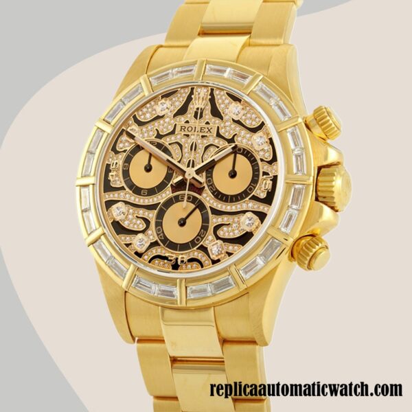 replica automatic Rolex Daytona Men's Mingzhu Engine 116568 Automatic Champagne Dial - Image 3