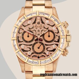 replica automatic Rolex Daytona 116568 Men's Mingzhu Engine Rose Gold Dial