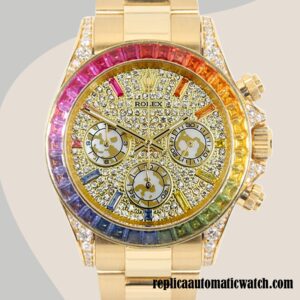 replica automatic Rolex Daytona 116598RBOW Mingzhu Engine Men's Gold-tone