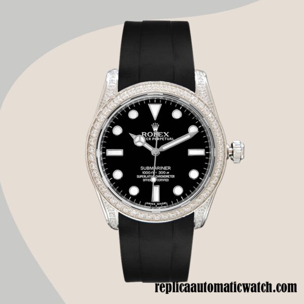 replica automatic Rolex Submariner Men's 116610 Rolex Calibre 2813 Black Dial Black-tone - Image 2