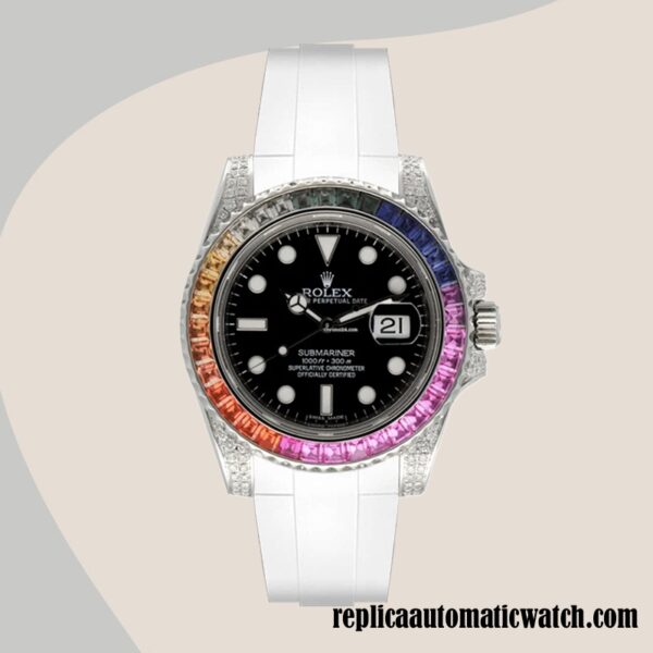 replica automatic Rolex Submariner Rolex Calibre 2813 Men's 116610 Black Dial Hands and Markers - Image 2