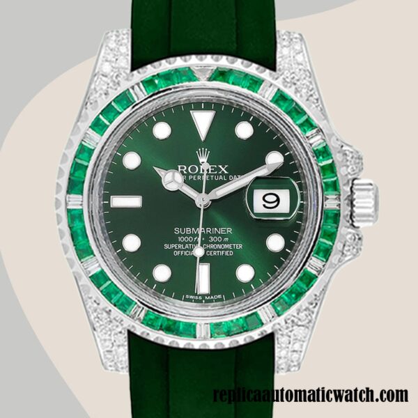 replica automatic Rolex Submariner 116610 Men's Rolex Calibre 2836/2813 Automatic Green Dial