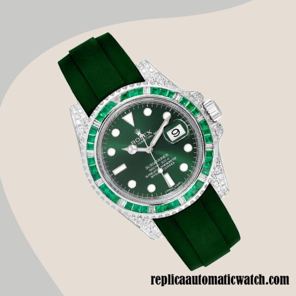 replica automatic Rolex Submariner 116610 Men's Rolex Calibre 2836/2813 Automatic Green Dial - Image 3
