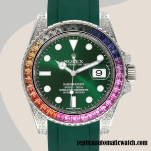 replica automatic Rolex Submariner Rolex Calibre 2813 116610 Men's Green Dial