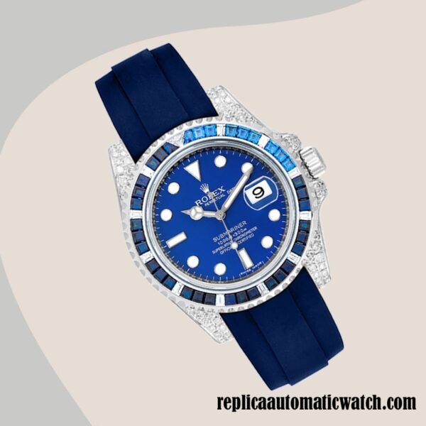 replica automatic Rolex Submariner Rolex Calibre 2836/2813 Men's 116659 Blue Dial - Image 3