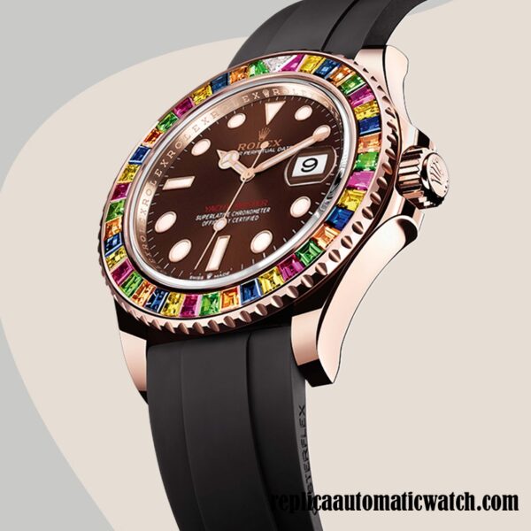 replica automatic Rolex Yacht-Master Rolex Calibre 2836/2813 116695 Men's Brown Dial - Image 3