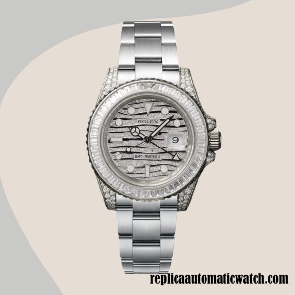 replica automatic Rolex GMT-Master II Men's Rolex Calibre 2813 116769 Silver-tone - Image 2
