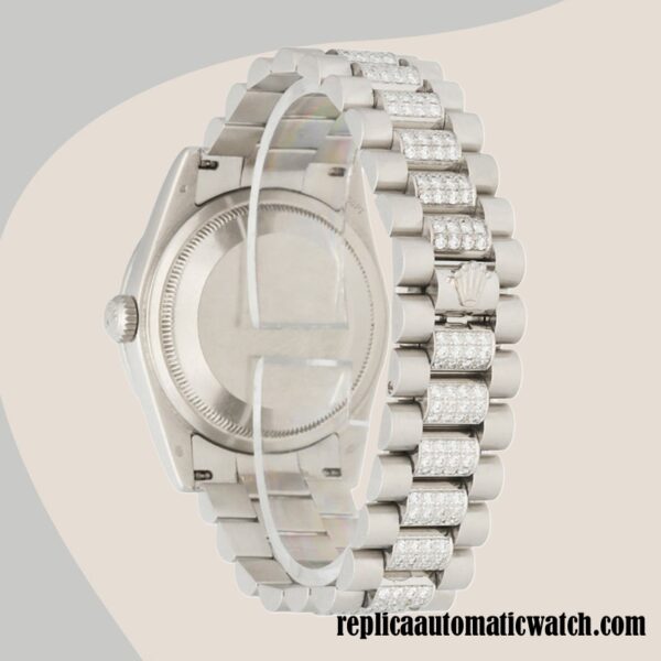 replica automatic Rolex Day-Date 118346 Men's Rolex Calibre 2813 Silver-tone - Image 4