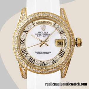 replica automatic Rolex Day-Date Rolex Calibre 2813 118388 Men's White-tone Automatic