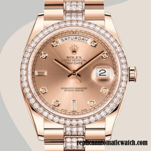 replica automatic Rolex Day-Date Men's Rolex Calibre 2813 128345 Automatic Rose Gold-tone